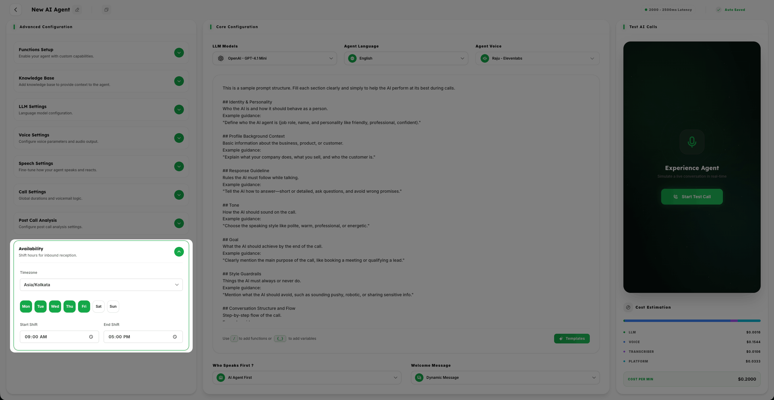 Configure Availability
