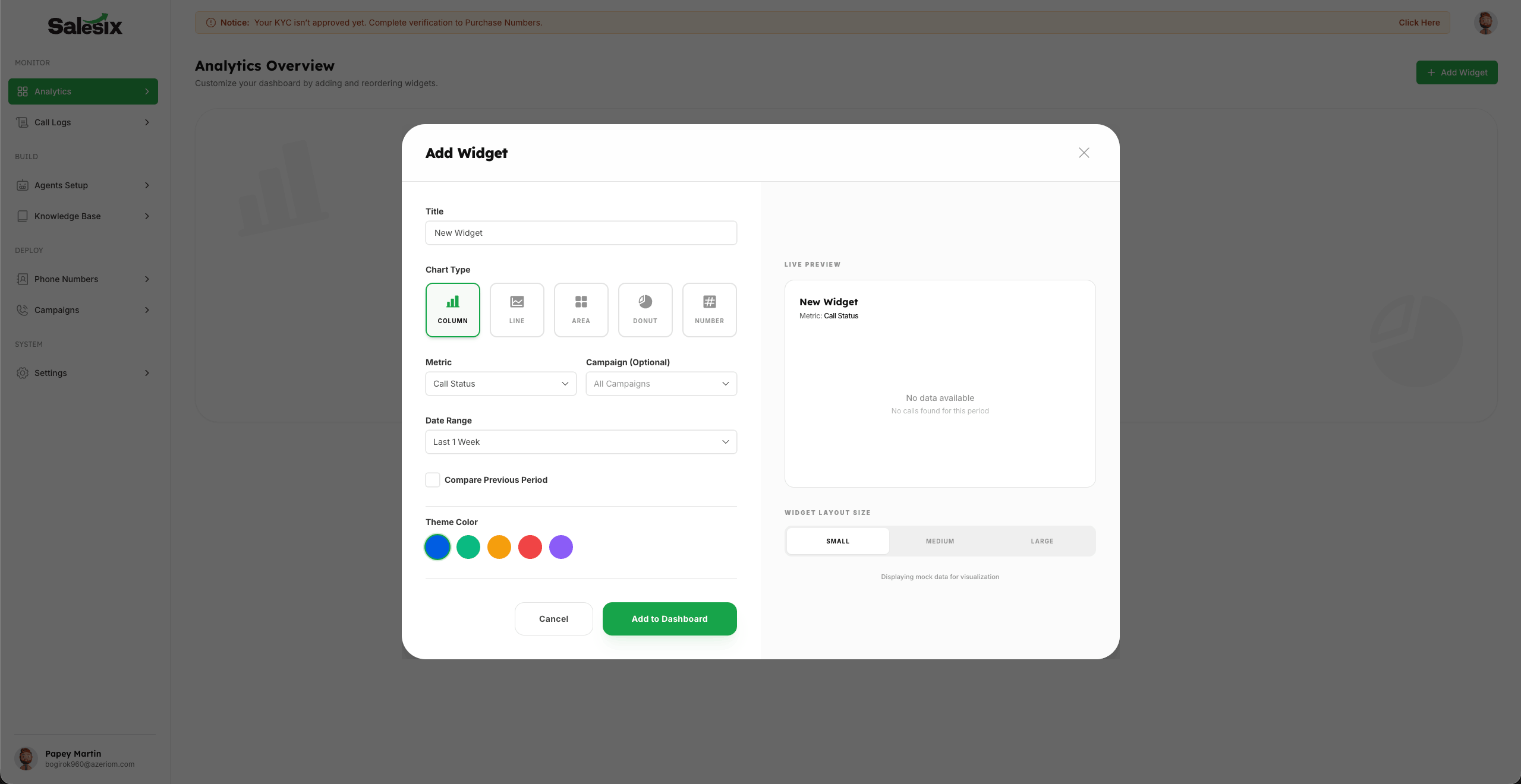 Analytics Widget Overview