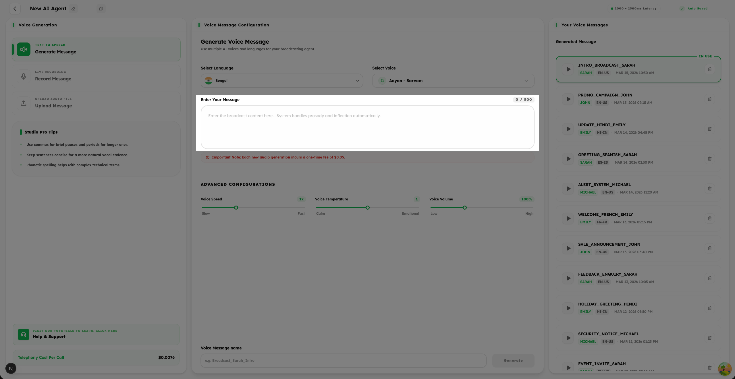 Step 3: Enter Your Broadcast Message