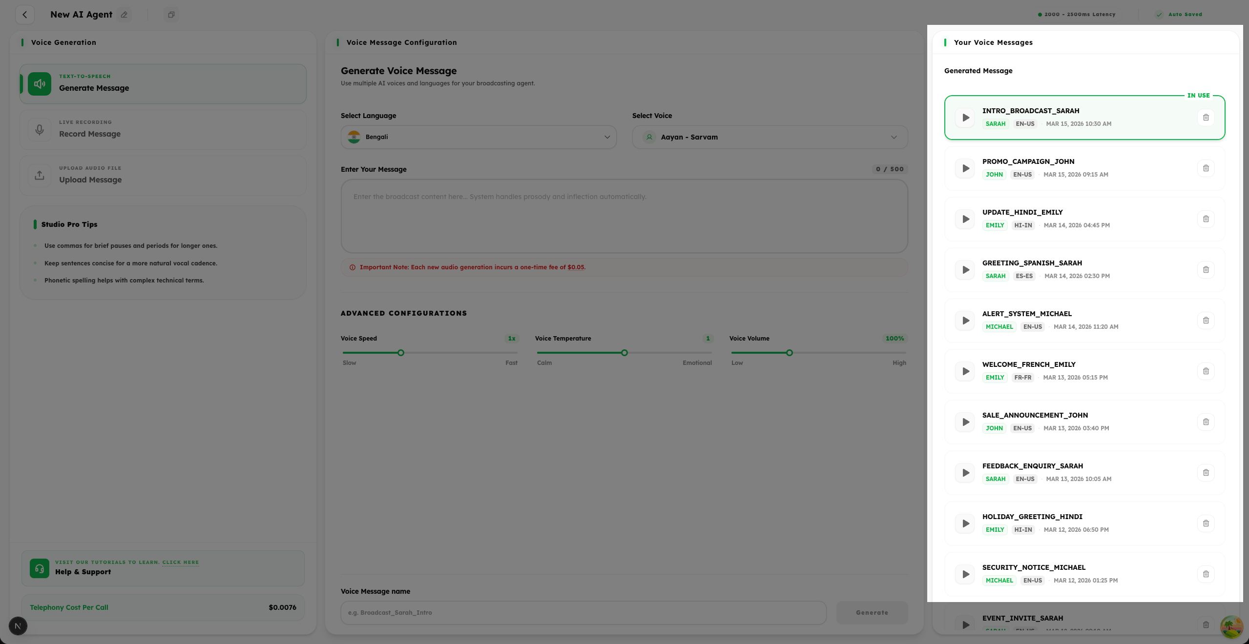Step 6: Manage Your Generated Messages