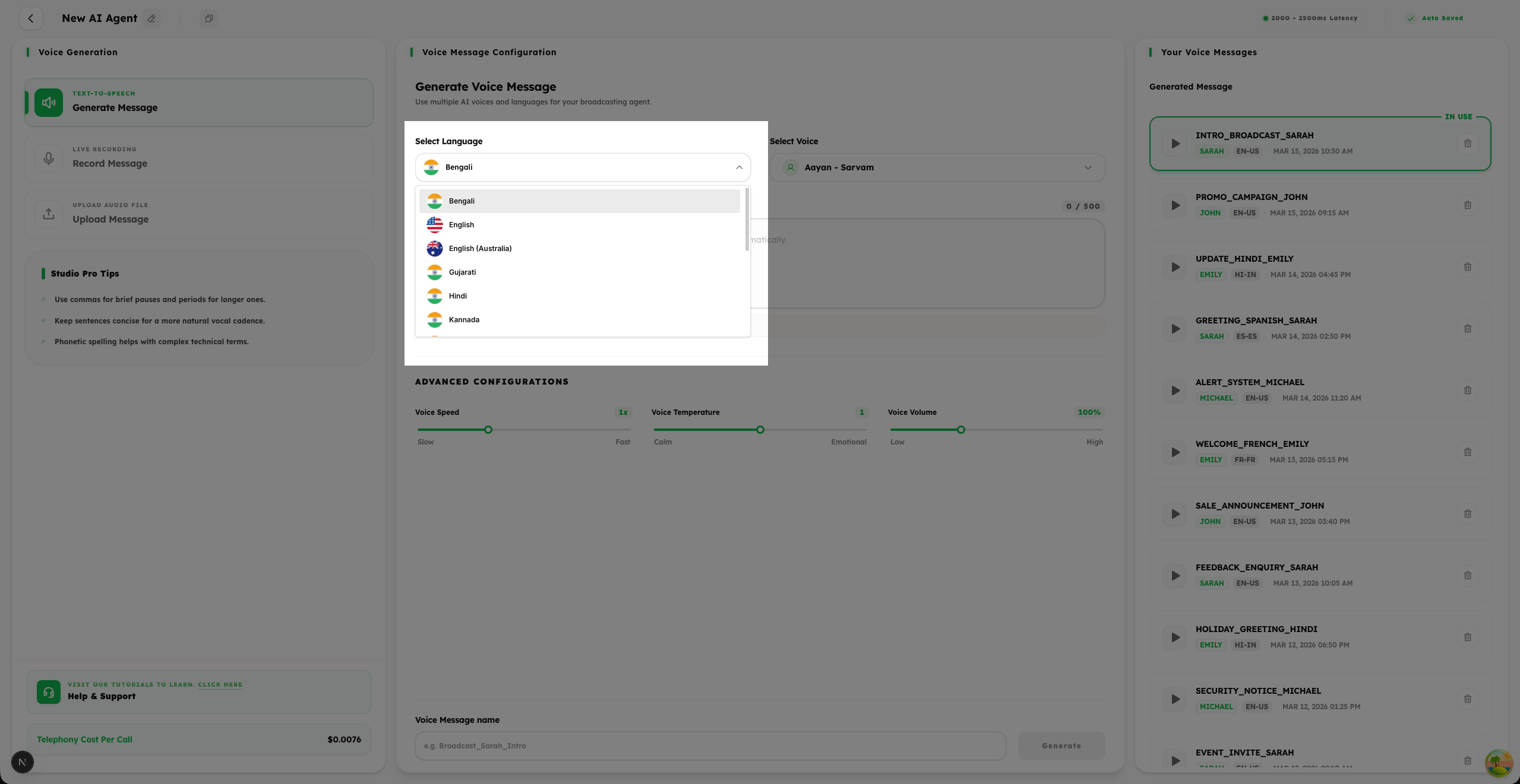 Step 1: Select Your Broadcast Language