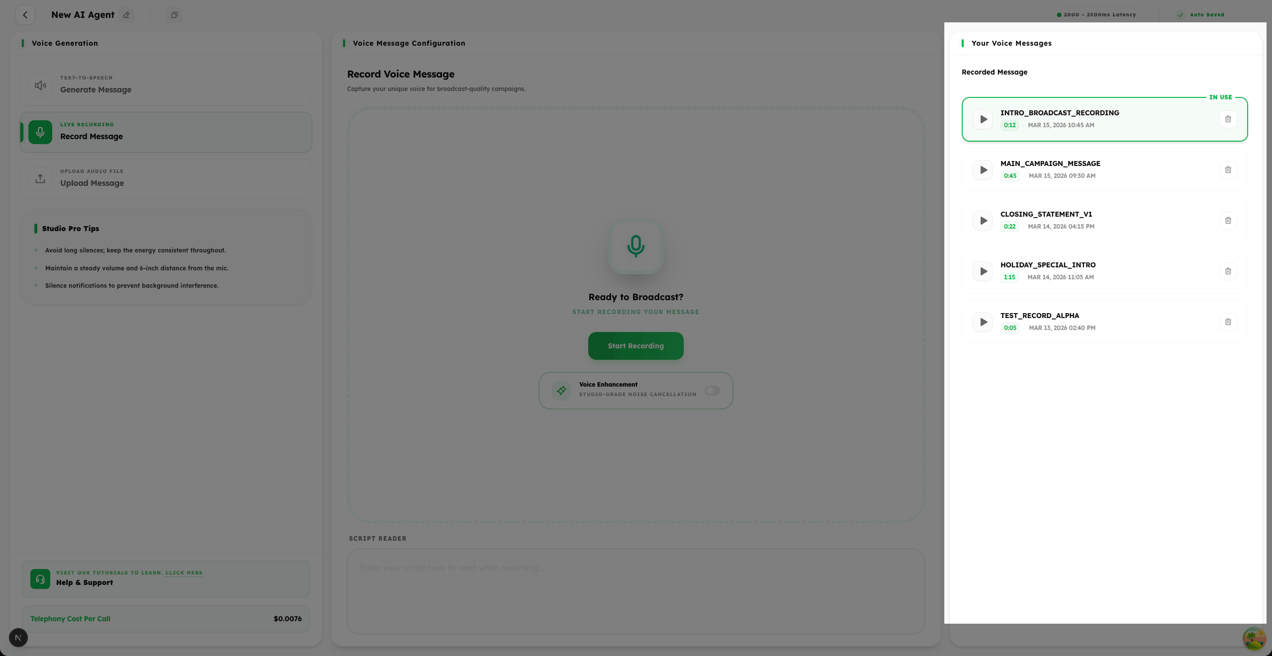Step 4: Manage Your Recorded Messages