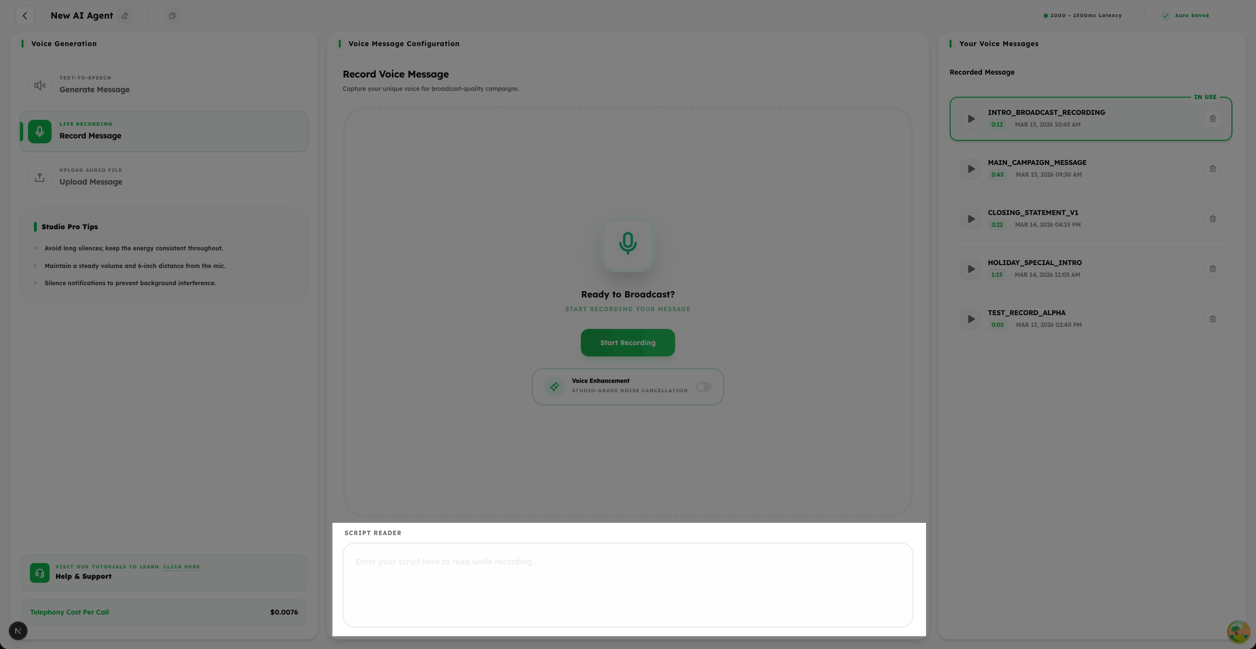 Step 3: Use the Script Reader