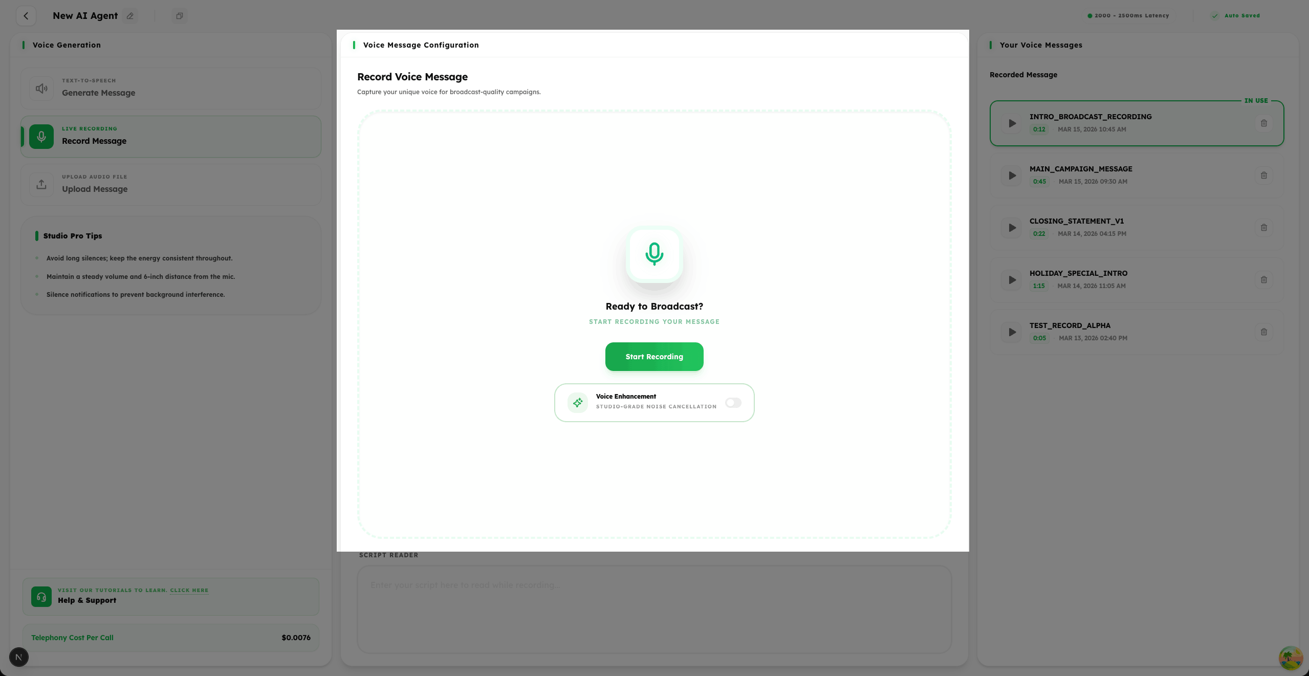 Step 1: Start Recording Your Voice